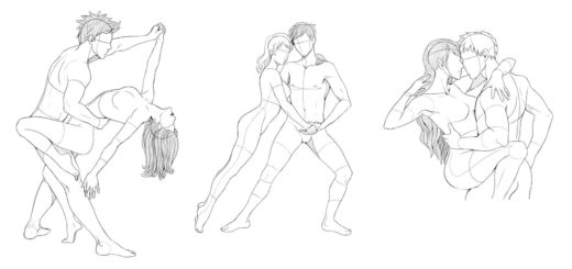 520x245 Figure Drawing References And Sketches For Artists - Dancing Figure Drawing