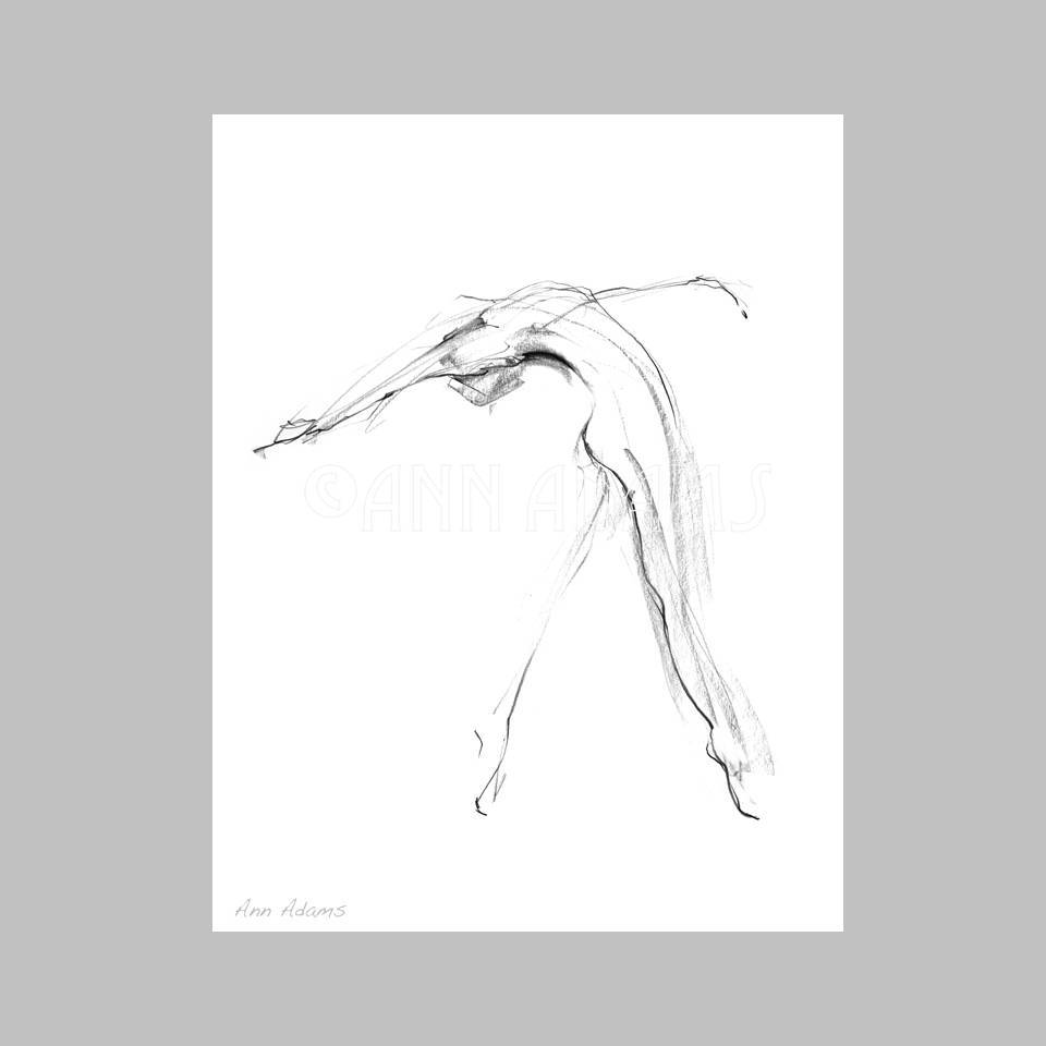 960x960 Dance Figure Sketch Ann Adams Art - Dancing Figure Drawing