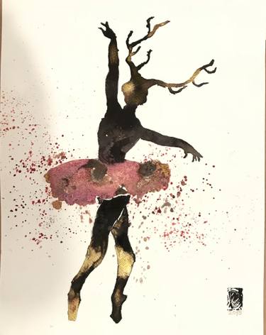 375x472 Dancing Girl With Horn Drawing - Dancing Girl Drawing