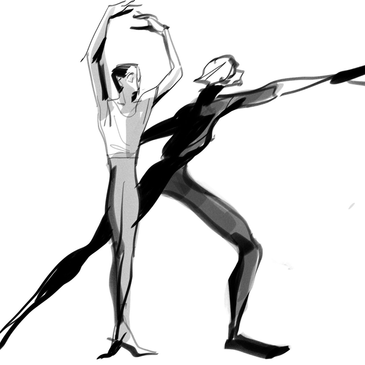 Dancing People Drawing at PaintingValley.com | Explore collection of ...