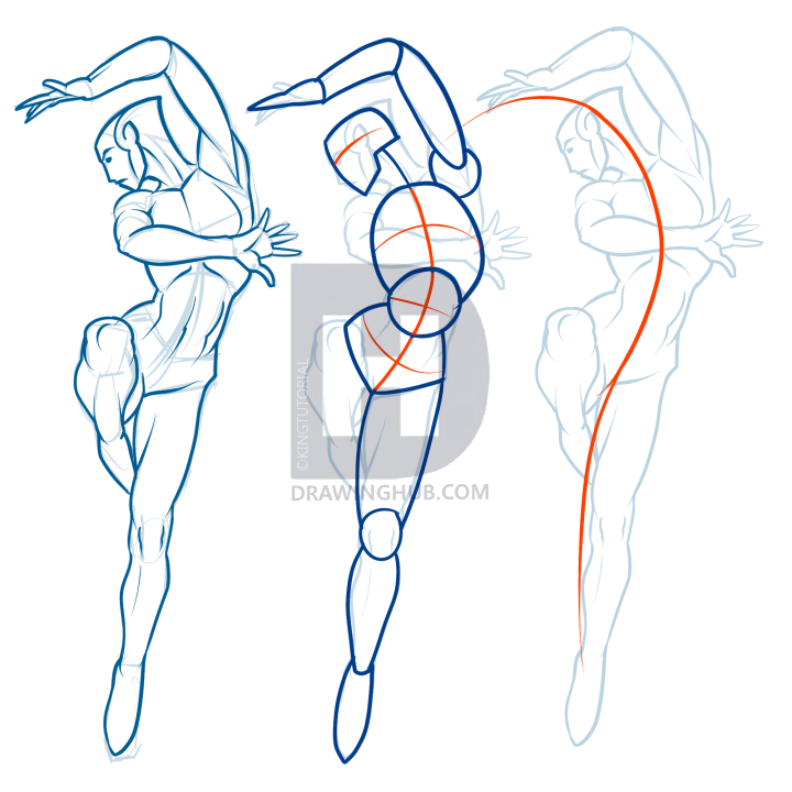 720x720 How To Draw Action Poses, Step - Dancing Poses For Drawing