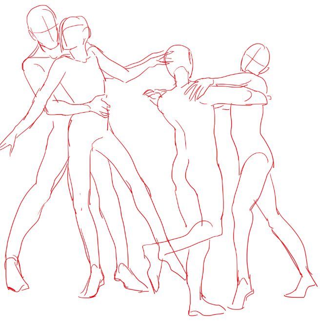 656x662 Poses In Drawings, Art Reference, Art - Dancing Poses For Drawing