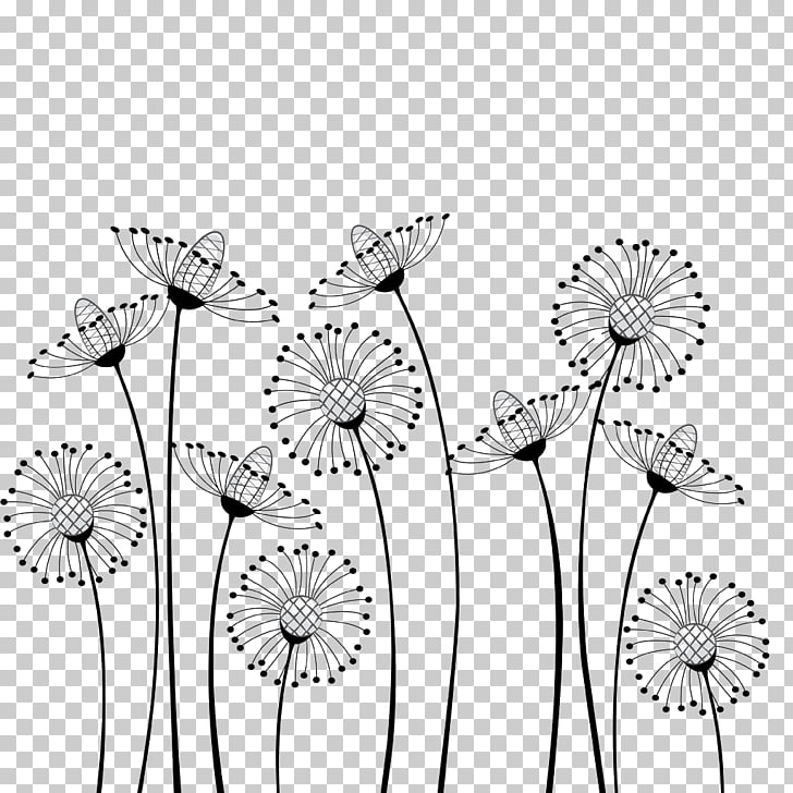 Dandelion Black And White Drawing at PaintingValley.com | Explore ...