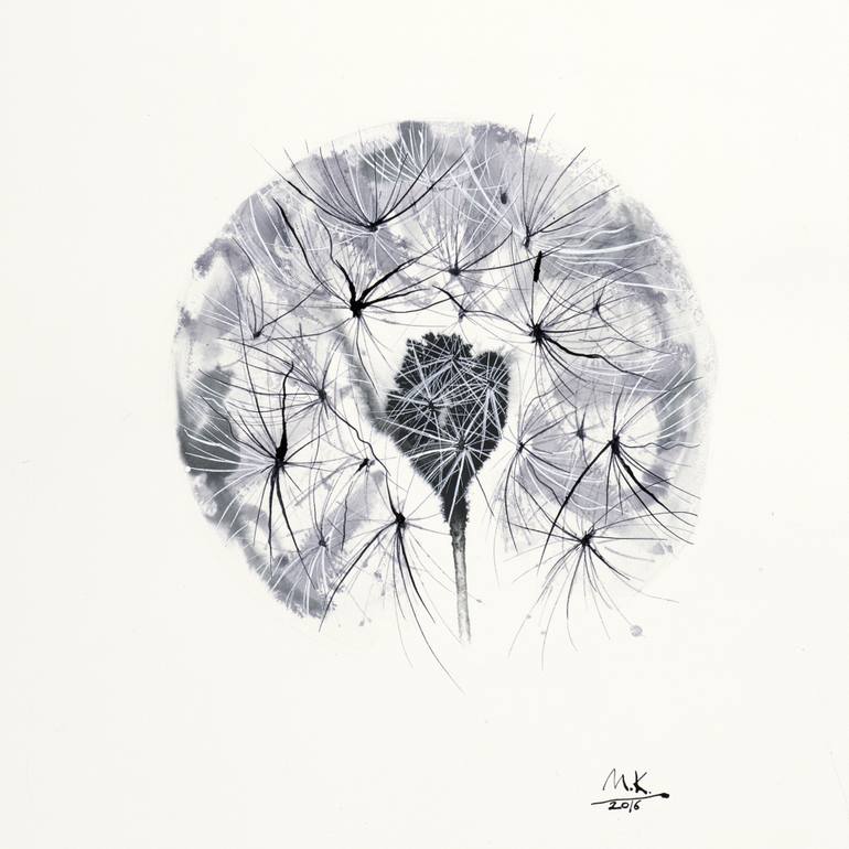 770x770 Dandelion Drawing - Dandelion Drawing