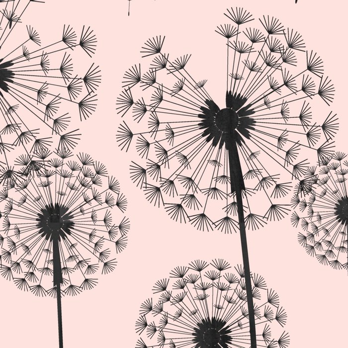 700x700 Contemporary Dandelion Drawing Leggings - Dandelion Drawing