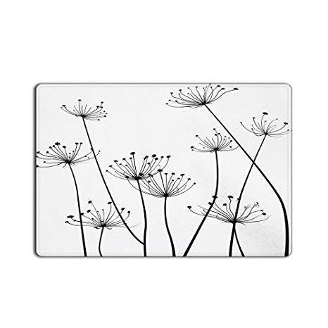 466x466 Custom Dandelion Flower Doormat Door Welcome Mat - Dandelion Flower Drawing