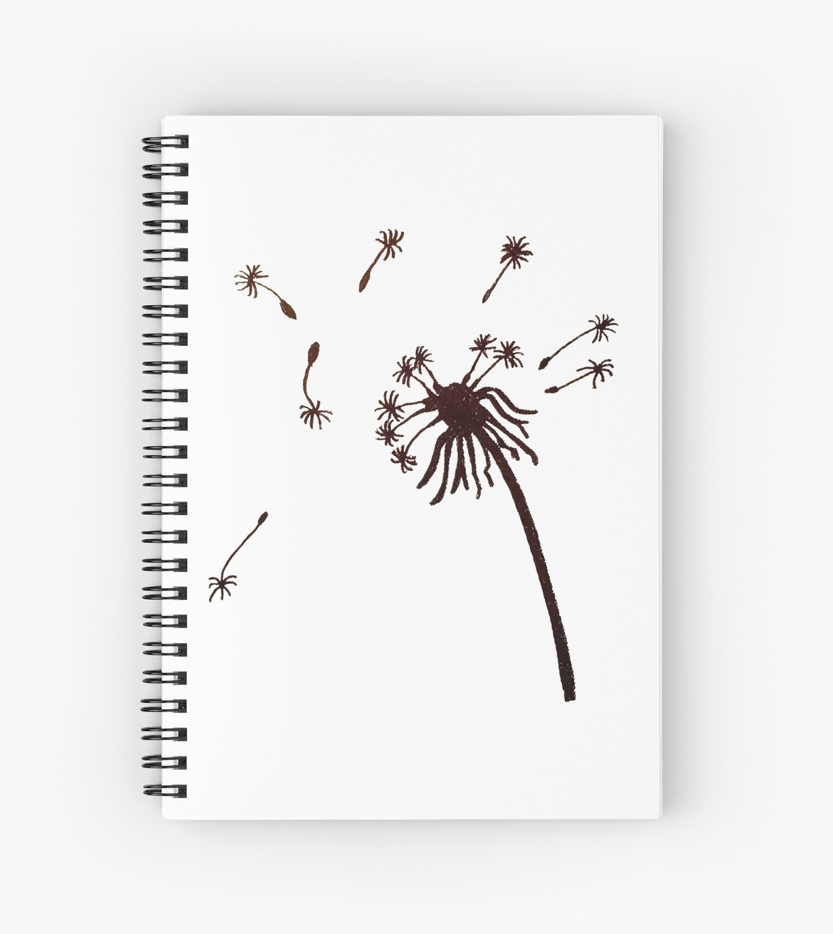1171x1313 Dandelion Seeds Drawing Spiral Notebooks - Dandelion Line Drawing