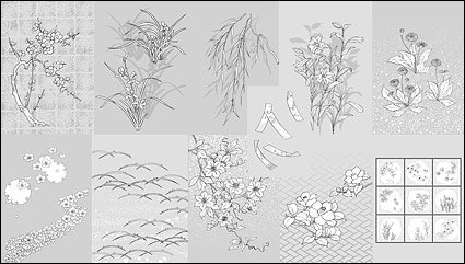 425x241 Free Vector Line Drawing Of Flowers - Dandelion Line Drawing