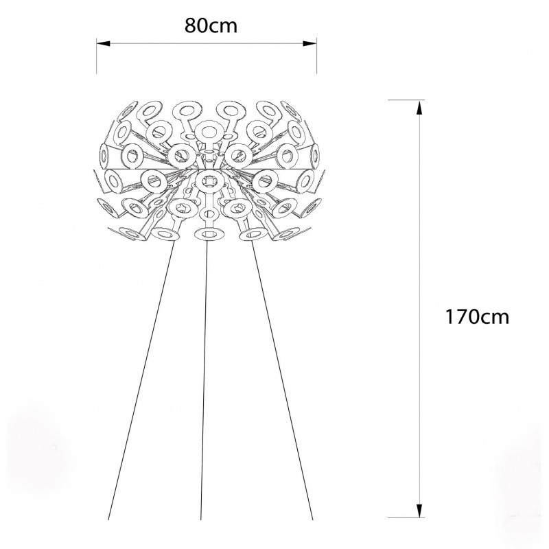 800x800 Moooi Dandelion F Floor Lamp Ambientedirect - Dandelion Line Drawing
