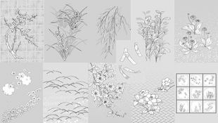 310x175 Vector Line Drawing Of Flowers - Dandelion Line Drawing