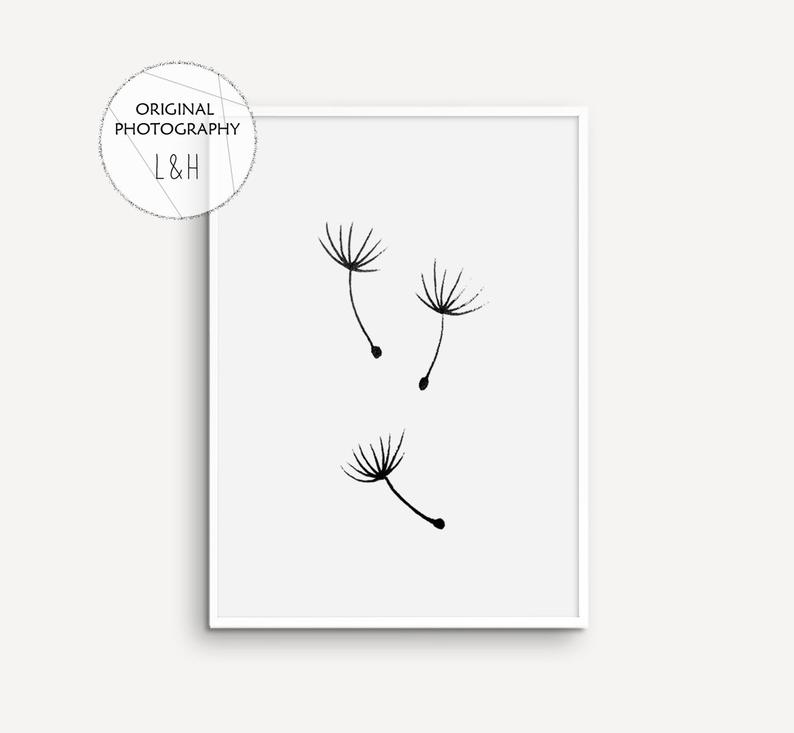 794x733 Dandelion Minimalist Line Drawing Minimal Wall Art Pencil Etsy - Dandelion Line Drawing