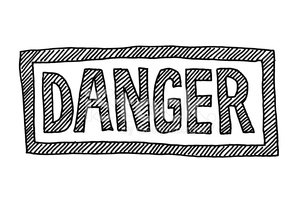 300x200 danger lettering drawing stock vectors - Danger Drawing
