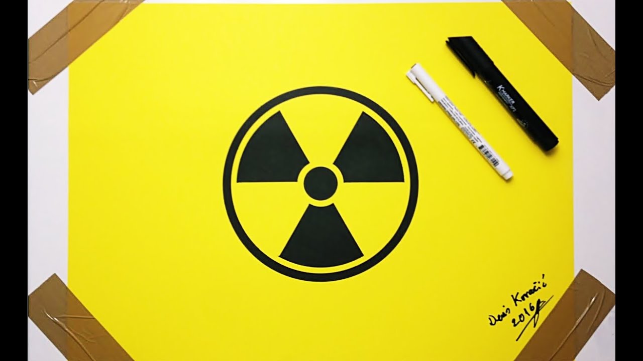 1280x720 nuclear logo drawing - Danger Drawing