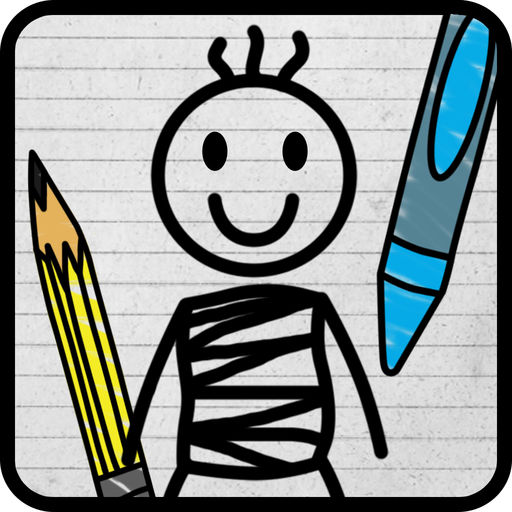 512x512 stick man doodle danger draw ing kid jump ing game - Danger Drawing