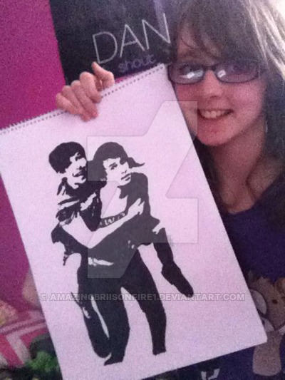 400x533 Danisnotonfire And Amazingphil Stencil Drawing - Danisnotonfire Drawing