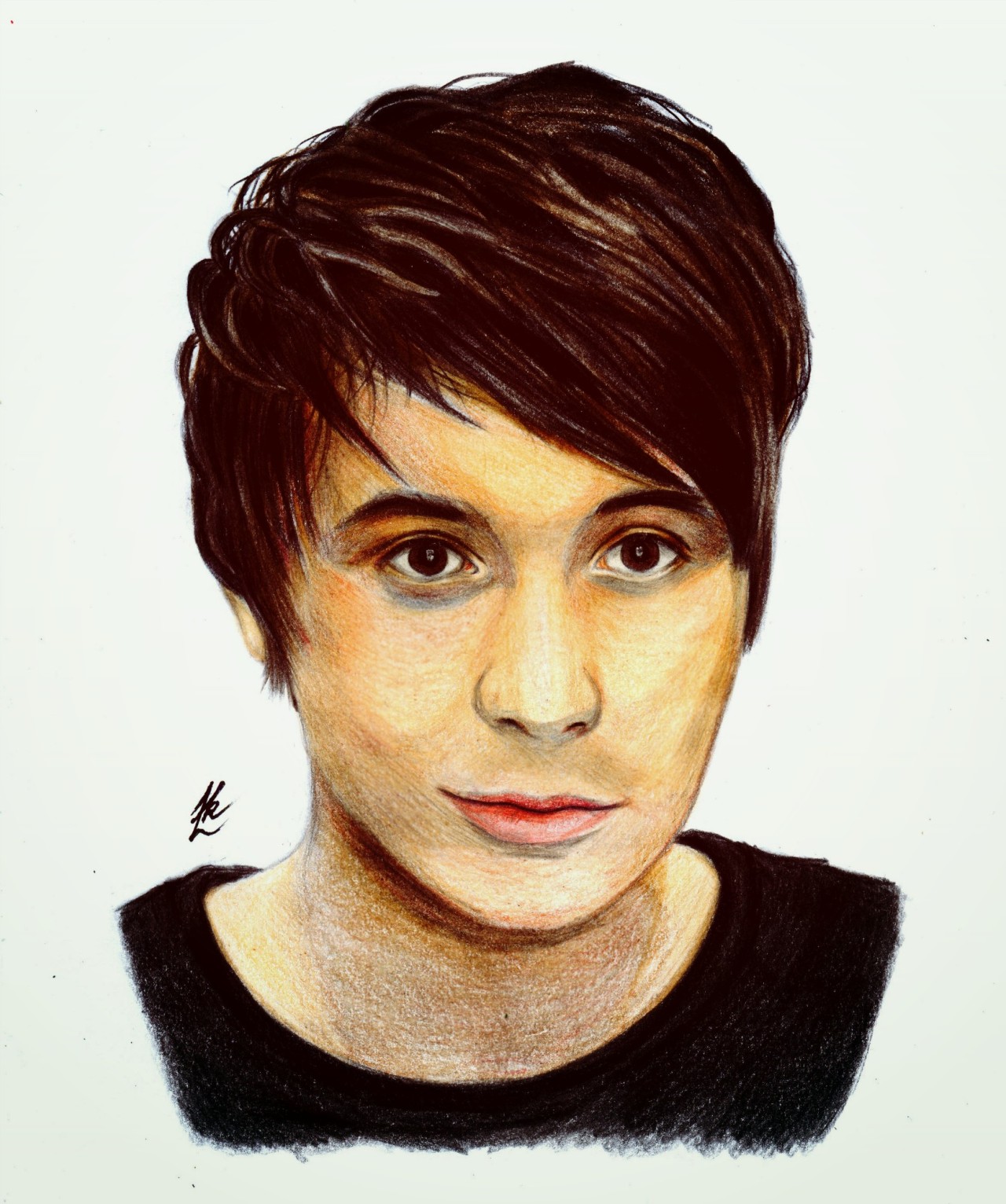 1280x1532 Sweet Emo Kid The Drawing Of Is Here And I'm - Danisnotonfire Drawing