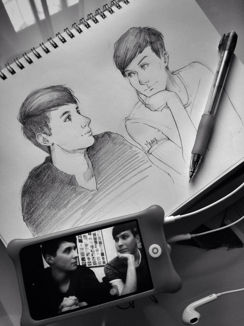 500x667 Phan Adorable Drawing Discovered - Danisnotonfire Drawing