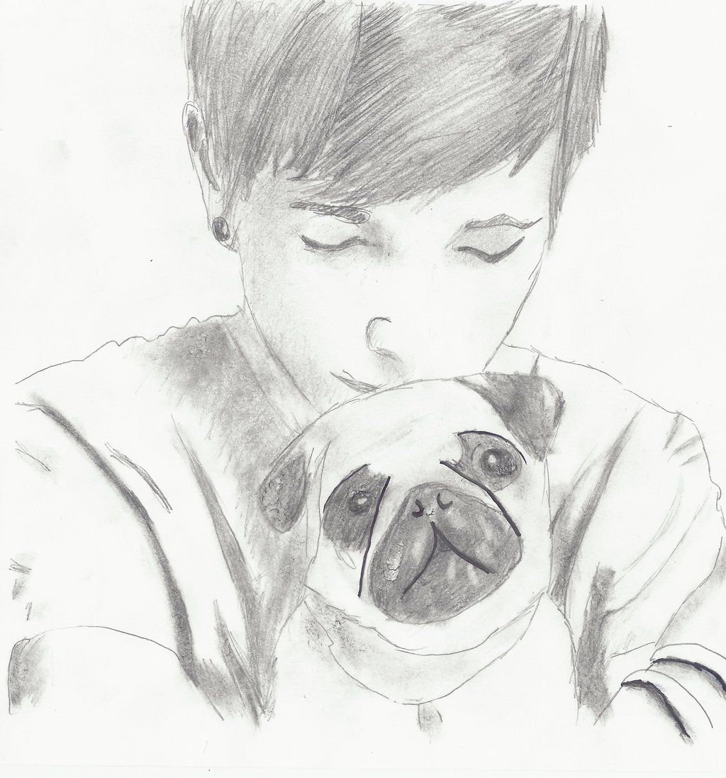 1024x1097 this is such a great drawing of dan and one of his pugs! very - Dantdm Drawing