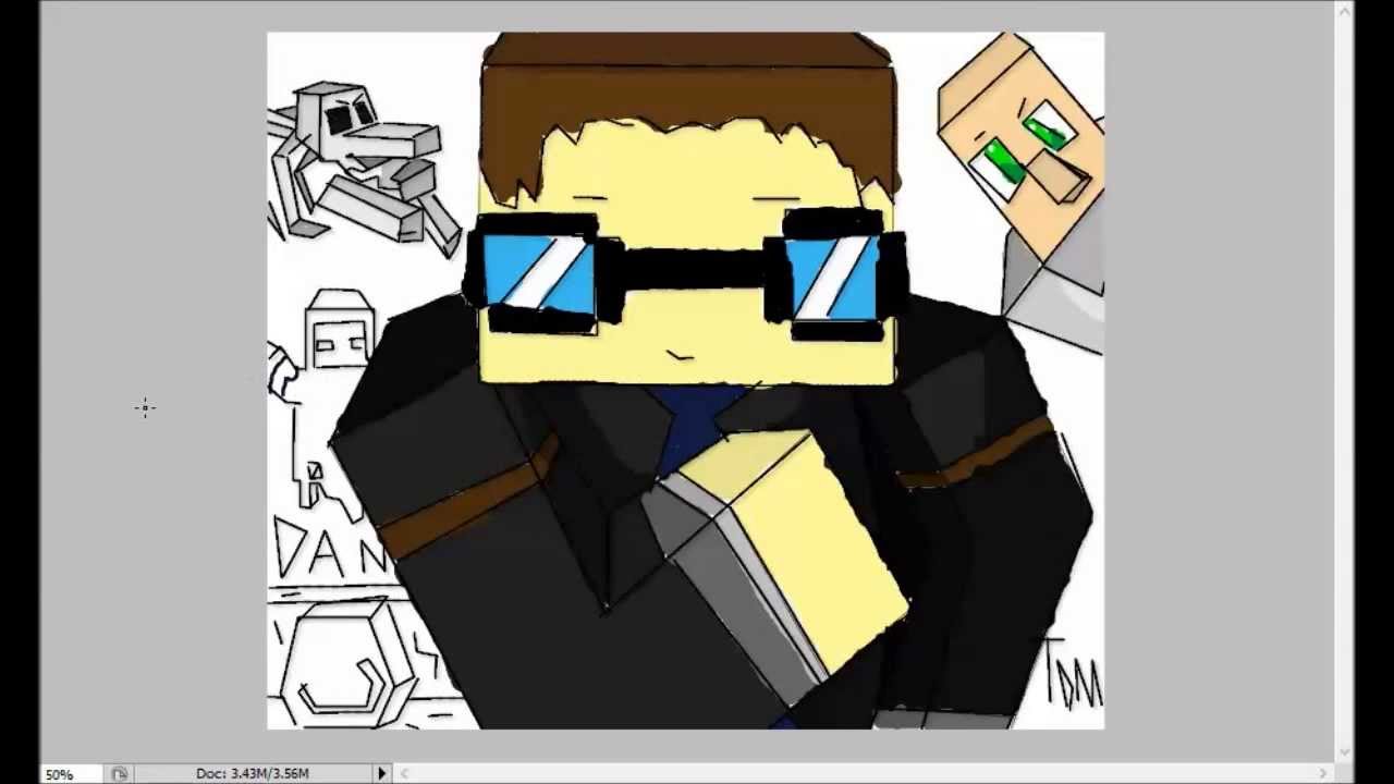 1280x720 Minecraft Speed Art Dantdm - Dantdm Drawing Minecraft
