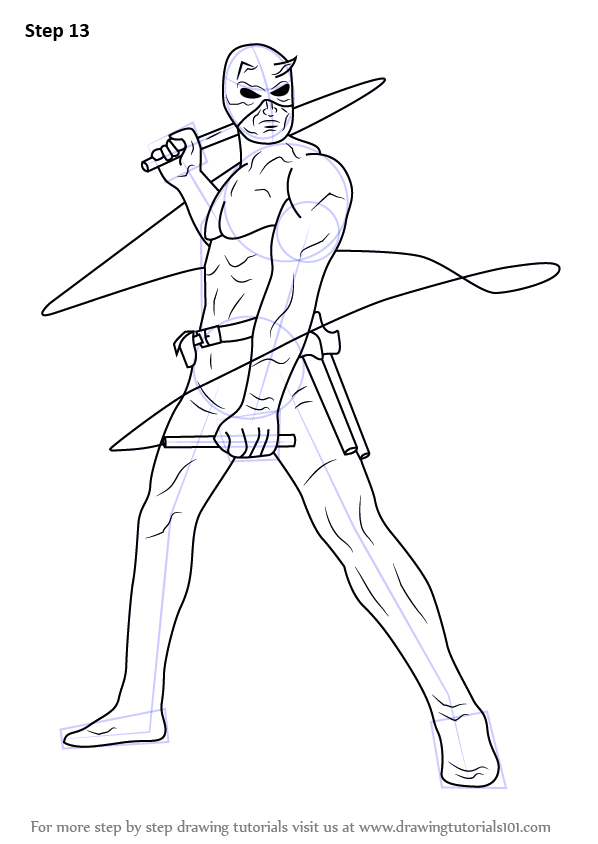 598x844 Learn How To Draw Daredevil - Daredevil Drawing