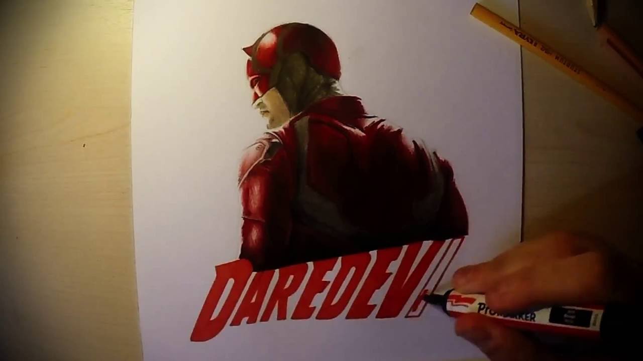 1280x720 Speed Drawing Daredevil - Daredevil Drawing