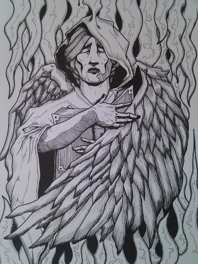675x900 dark angel drawing - Dark Angel Drawing