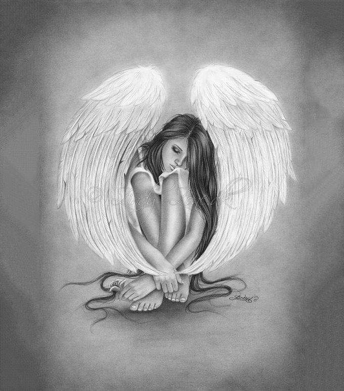 680x773 Angel Drawings - Dark Angel Drawing