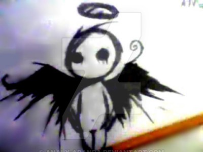 400x300 dark angel drawing - Dark Angel Drawing
