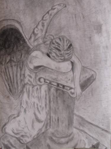 375x500 Fallen Angel Drawing - Dark Angel Drawing