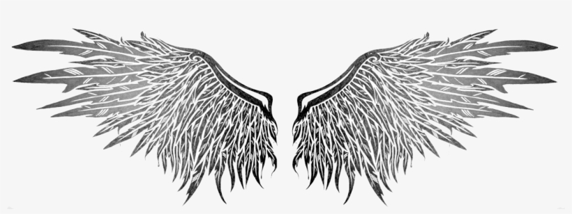 820x308 Wings Tattoos Png Image - Dark Angel Drawing