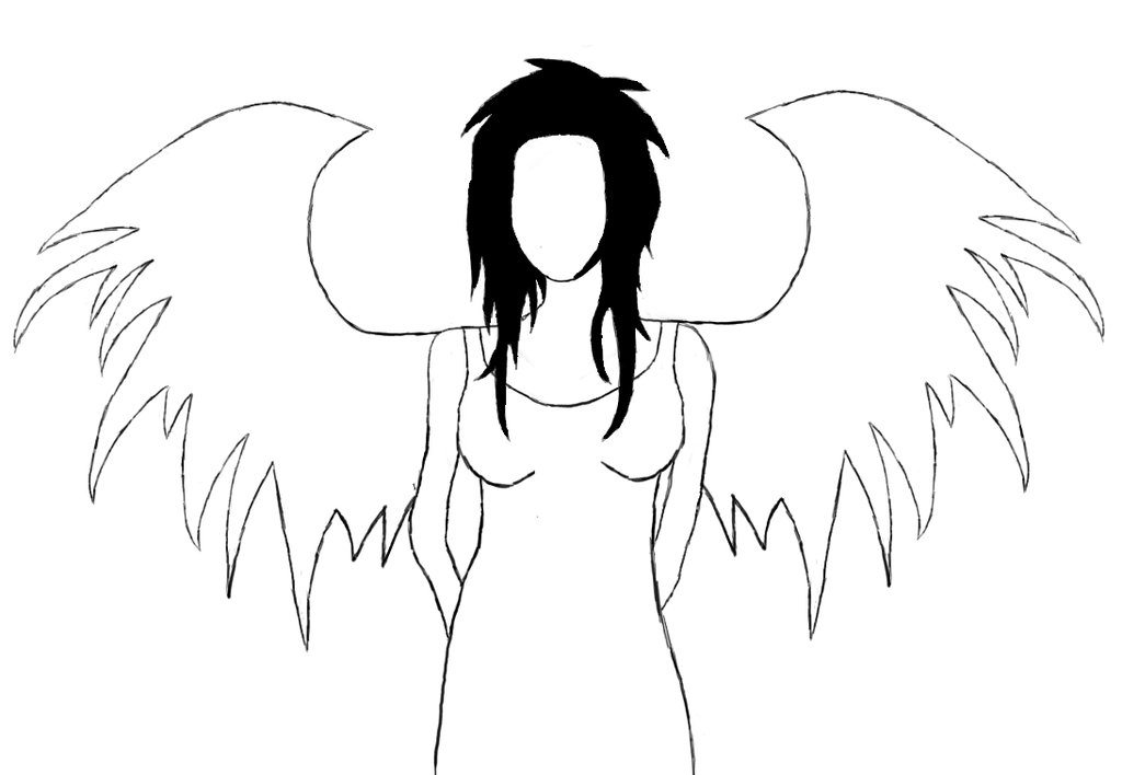 1024x708 dark angel wings drawing - Dark Angel Wings Drawing