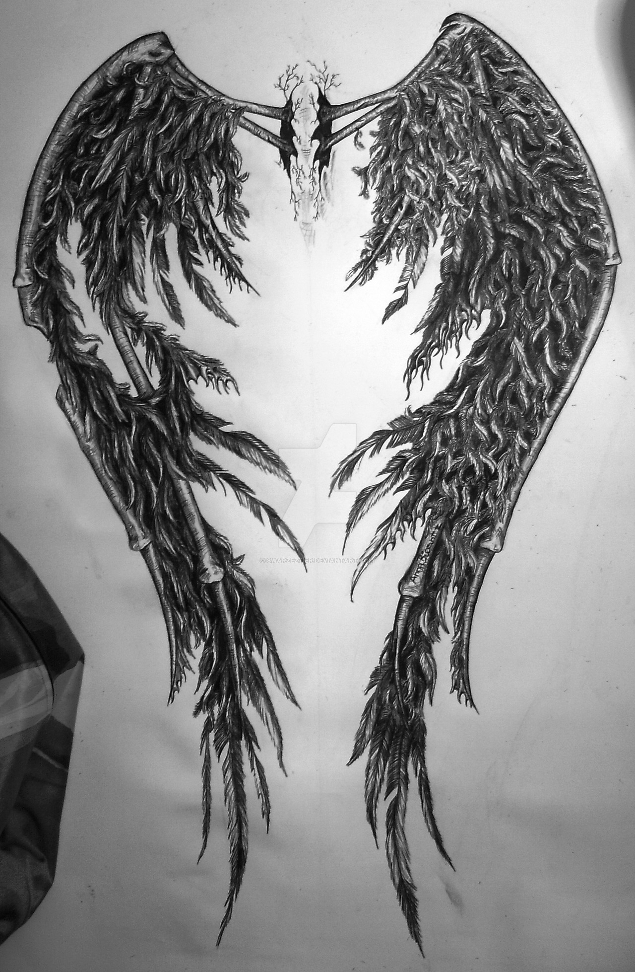 Dark Angel Wings Drawing at Explore collection of