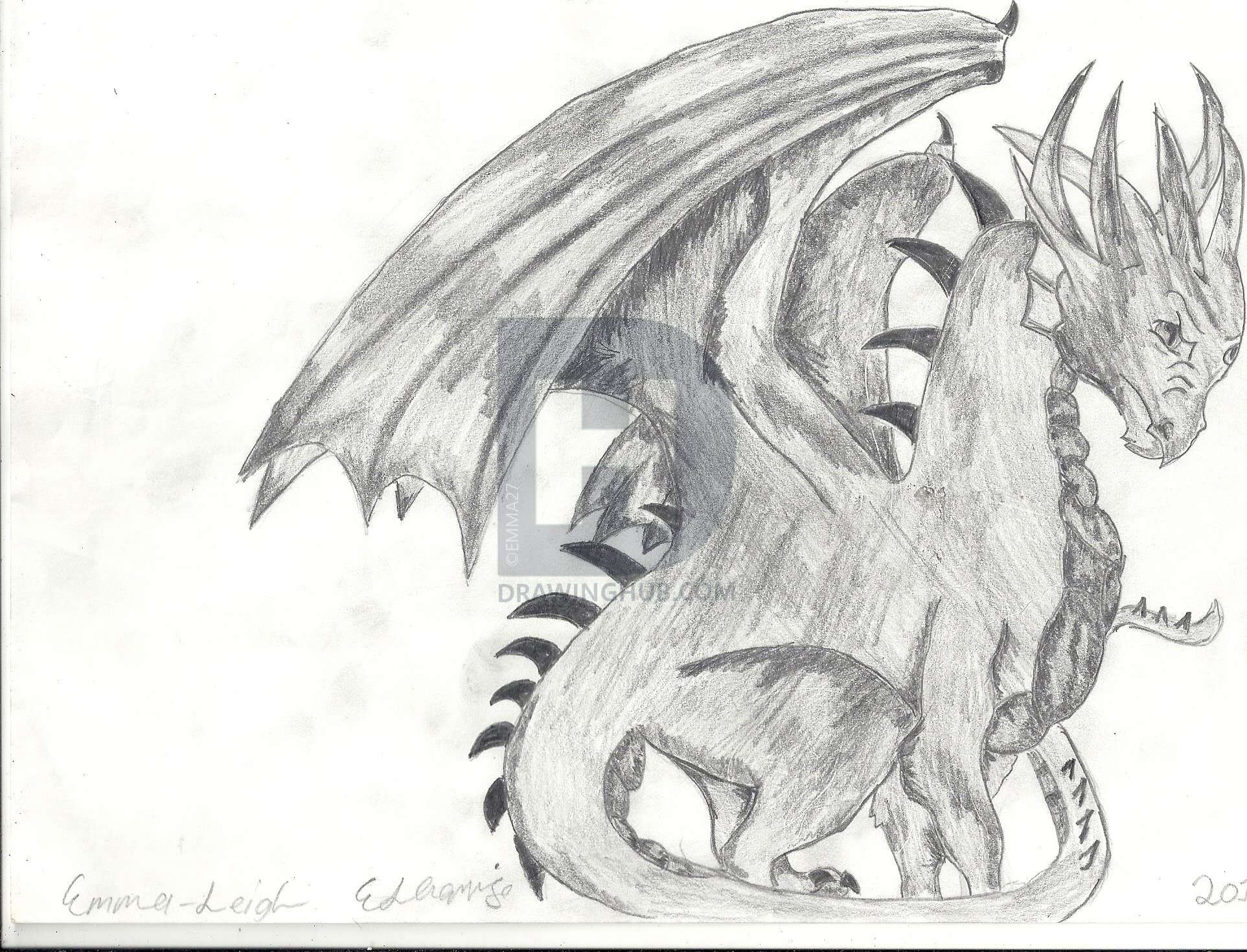 1925x1469 dark dragon drawing - Dark Dragon Drawing