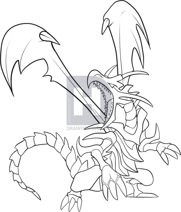 616x720 How To Draw Red Eyes Black Dragon, Step - Dark Dragon Drawing