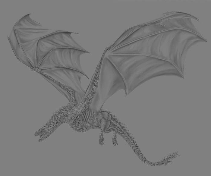 700x584 how to paint game of thrones' drogon in sketchbook - Dark Dragon Drawing