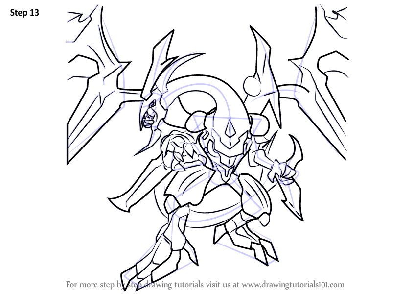 846x600 Learn How To Draw Dark Rebellion Xyz Dragon From Yu Gi Oh - Dark Dragon Drawing