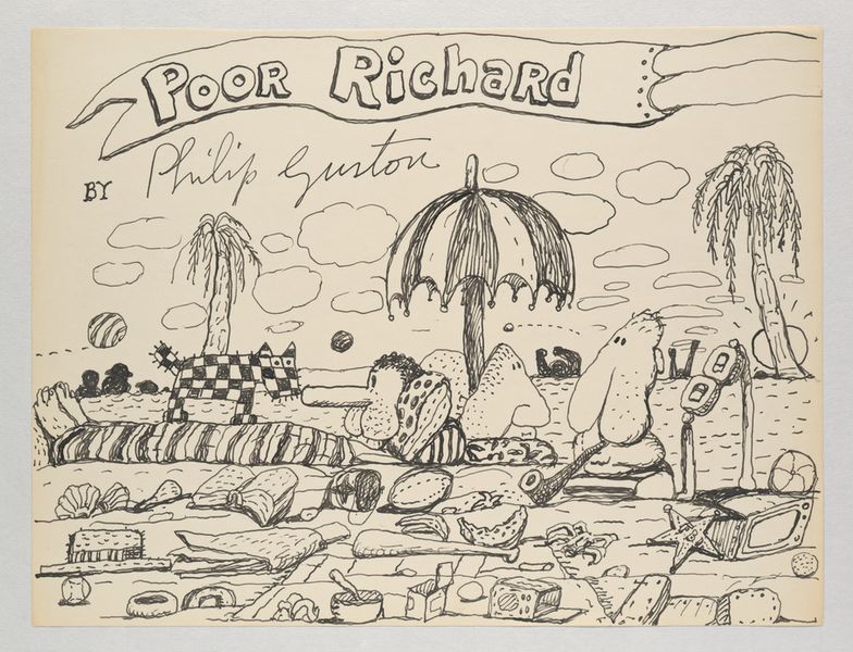 784x600 Exhibitions Philip Guston Laughter In The Dark, Drawings - Dark Drawings