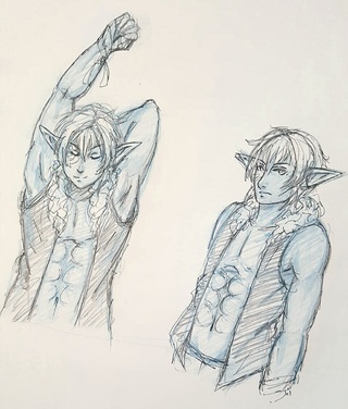 320x376 Darkelf Drawings On Paigeeworld Pictures Of Darkelf - Dark Elf Drawing