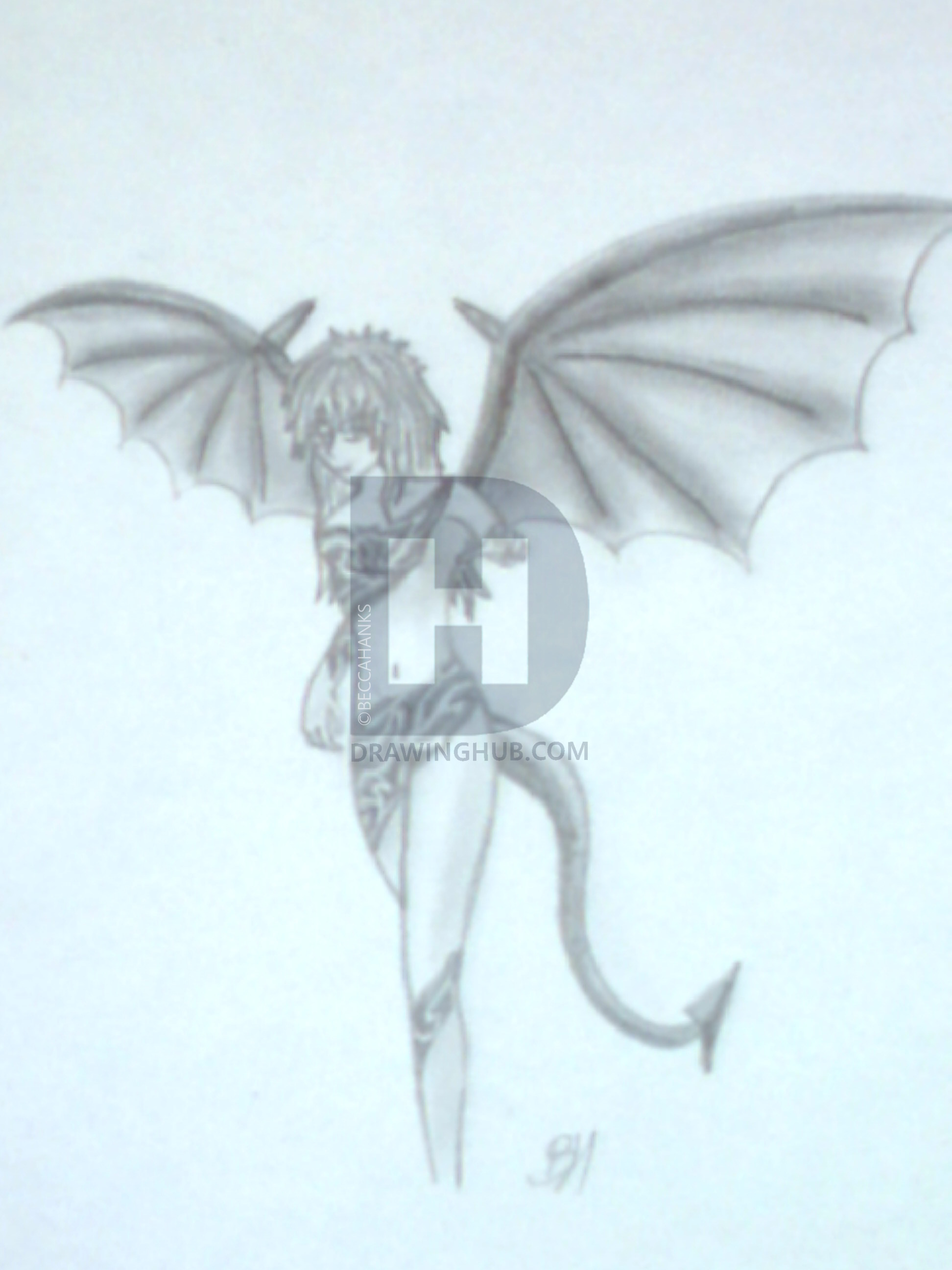 1944x2592 Dark Fairy Drawing - Dark Fairy Drawing