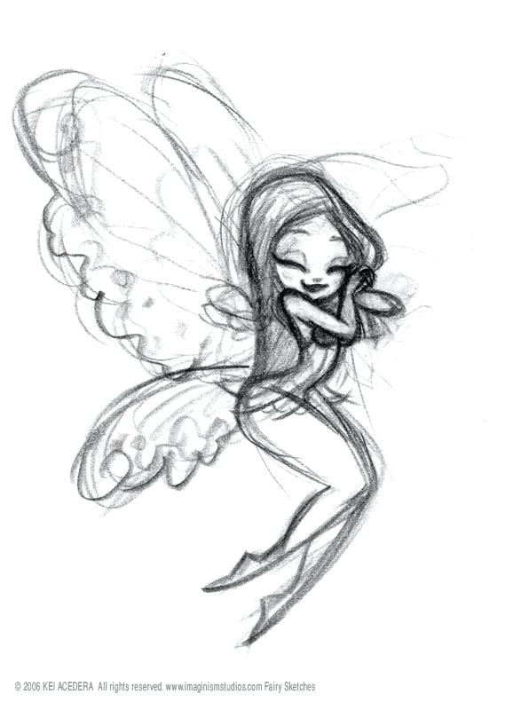 587x800 Pixies Drawing Nazeraminou - Dark Fairy Drawing