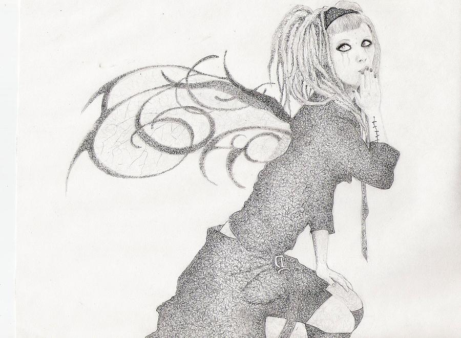900x661 Dark Fairy Drawing - Dark Fairy Drawing