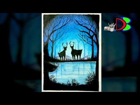 480x360 how to draw a dark forest oil pastel drawing of a misti forest - Dark Forest Drawing