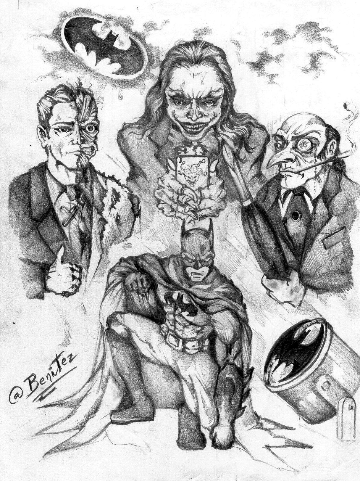 1217x1625 Drawing - Dark Knight Drawing