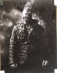 236x300 bane dark knight rises batman art charcoal drawing original - Dark Knight Drawing