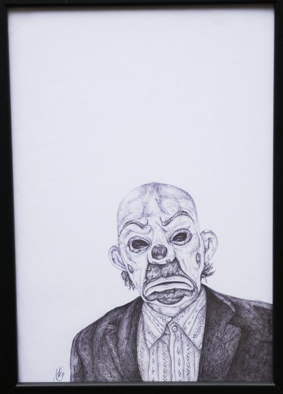 570x792 heath ledger's joker dark knight batman pen biro etsy - Dark Knight Joker Drawing