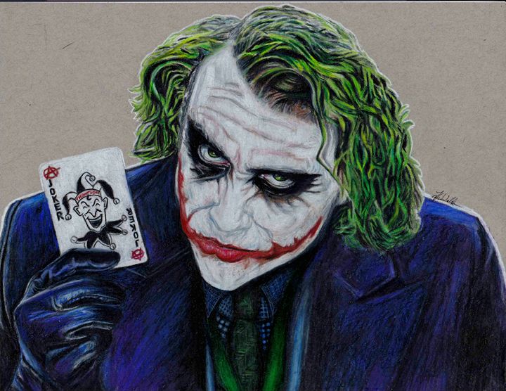 720x556 Joker - Dark Knight Joker Drawing