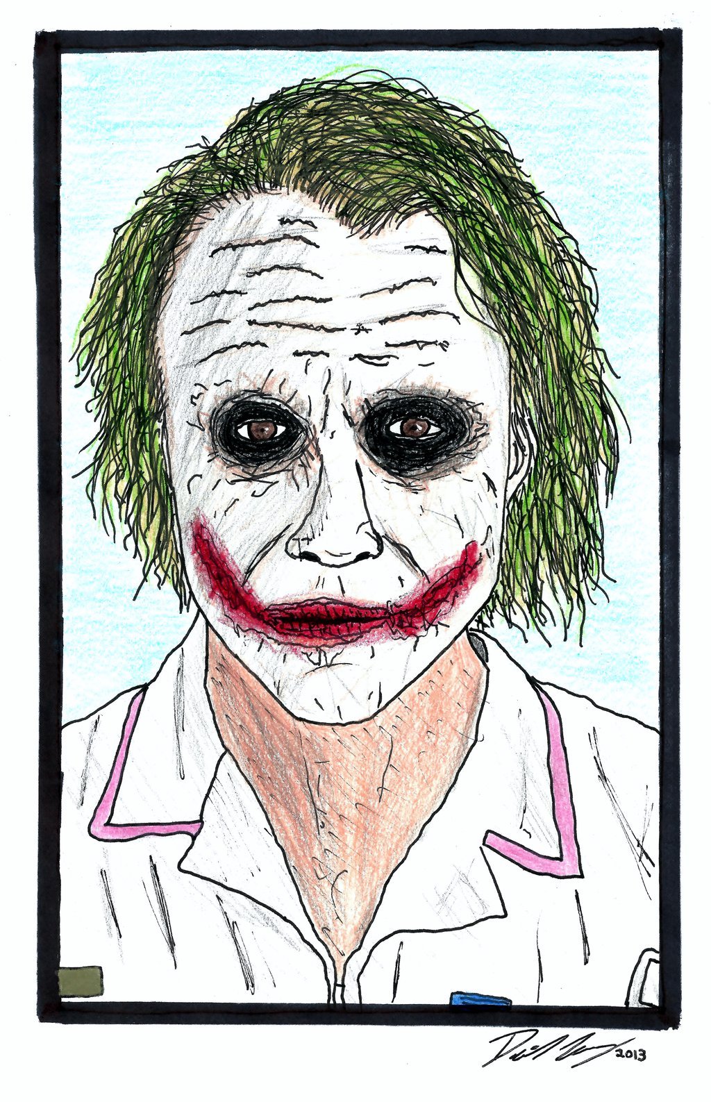 1024x1587 joker drawing dark the joker attempt - Dark Knight Joker Drawing