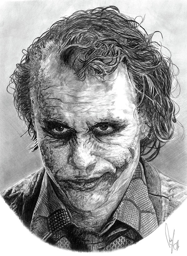 658x900 The Joker Drawing - Dark Knight Joker Drawing