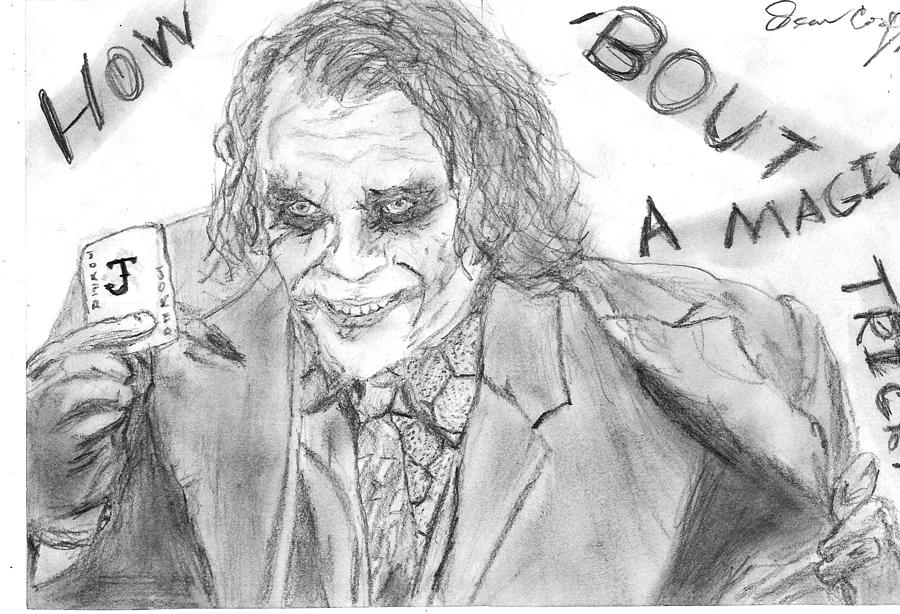 900x614 The Joker Drawing - Dark Knight Joker Drawing