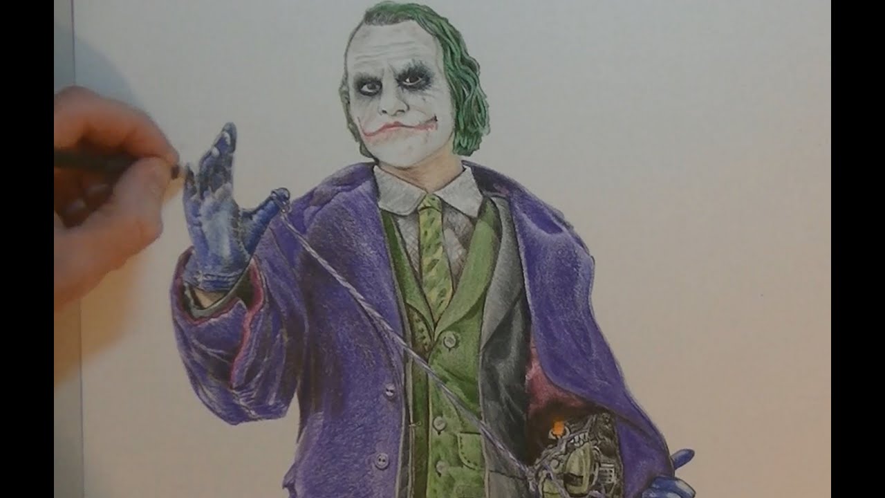 1280x720 Drawing Joker - Dark Knight Joker Drawing